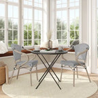 Lot de 2 chaises commerciales Paris tout temps avec accoudoirs et structure métallique - Non applicable