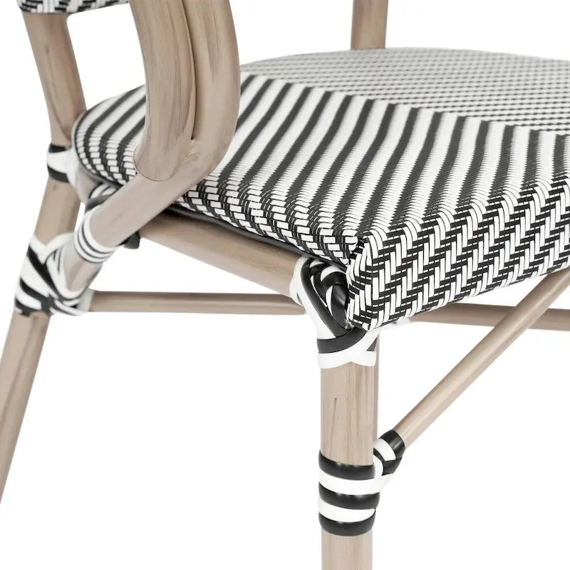 Lot de 2 chaises commerciales Paris tout temps avec accoudoirs et structure métallique - Non applicable