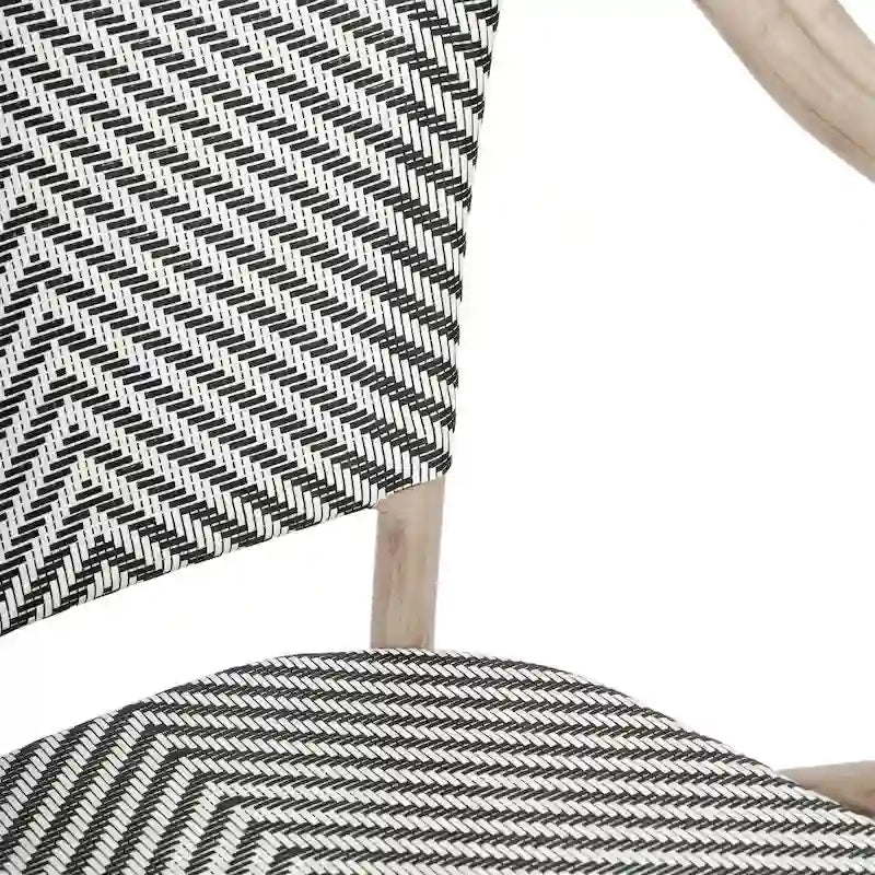 Lot de 2 chaises commerciales Paris tout temps avec accoudoirs et structure métallique - Non applicable