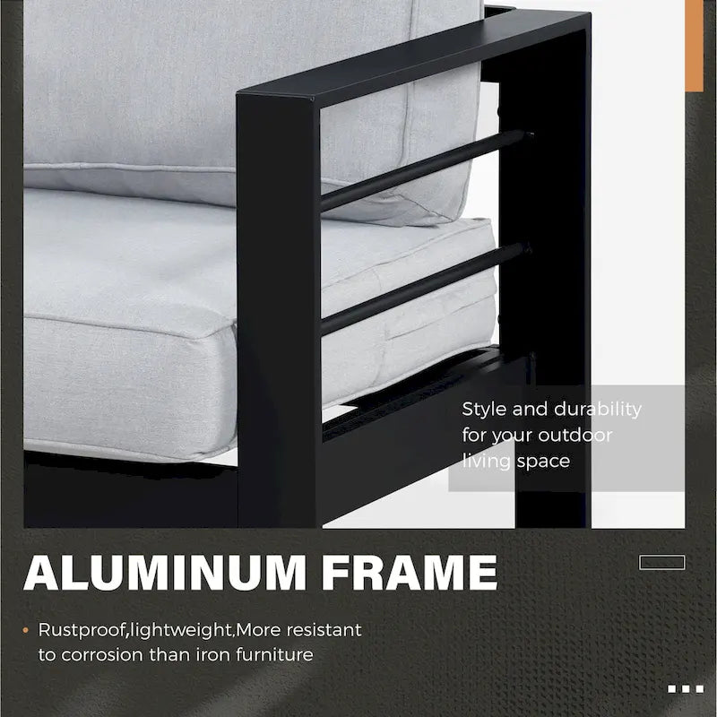 Ensemble de sièges d'extérieur sectionnels en aluminium Royalcraft 4 pièces