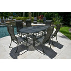 Ensemble de 7 tables de salle à manger ovales Windermere pour patio - Non disponible