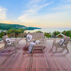 Ensemble de canapés de patio 4 pièces Enzo résistant à l'eau et aux intempéries