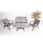 Ensemble de canapés de patio 4 pièces Enzo résistant à l'eau et aux intempéries