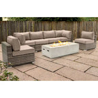 Ensemble de sièges LSI 6 personnes avec foyer et coussins Sunbrella