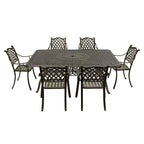 Ensemble de salle à manger rectangulaire en fonte d'aluminium 71