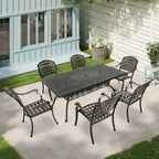 Ensemble de salle à manger rectangulaire en fonte d'aluminium 71