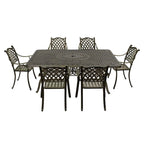 Ensemble de salle à manger rectangulaire en fonte d'aluminium 71