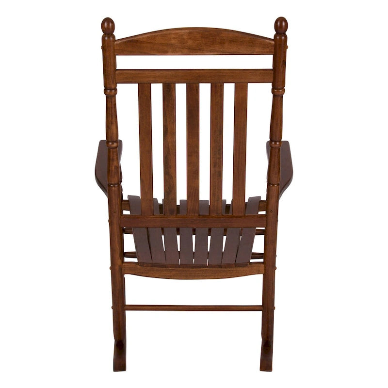Fauteuil à bascule ergonomique en bois dur véritable de Rhode Island avec embouts décoratifs