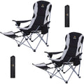 Chaises de camping, chaises de camping portables, repose-pieds amovible, coussin rembourré