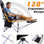 Chaises de camping, chaises de camping portables, repose-pieds amovible, coussin rembourré