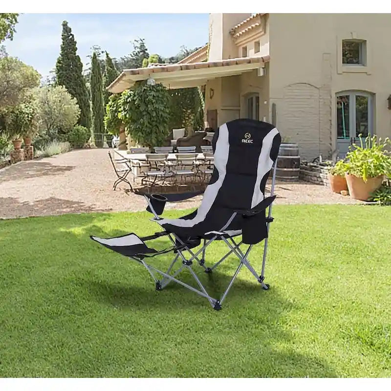 Chaises de camping, chaises de camping portables, repose-pieds amovible, coussin rembourré