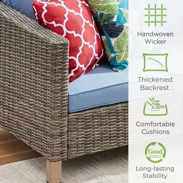 Ensemble de sièges modulables 7 pièces avec coussins