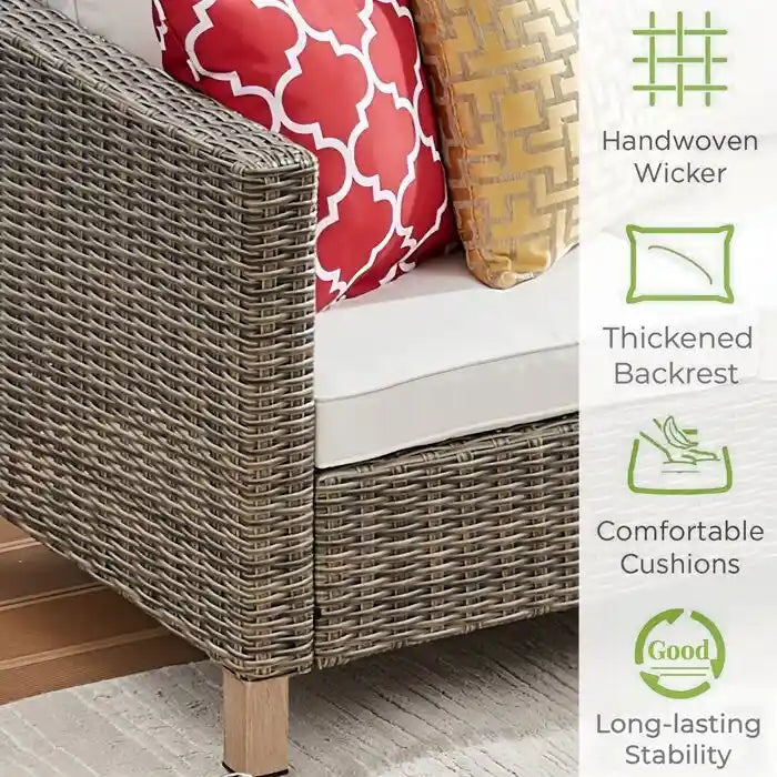 Ensemble de sièges modulables 7 pièces avec coussins