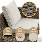 Ensemble de sièges modulables 7 pièces avec coussins