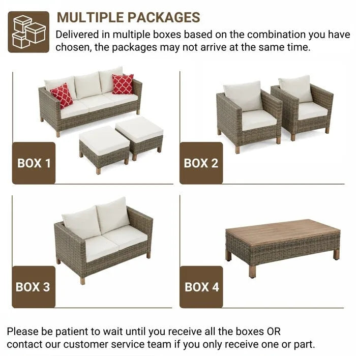 Ensemble de sièges modulables 7 pièces avec coussins