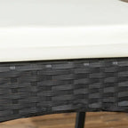 Chaises de jardin empilables Outsunny en rotin PE avec coussins, lot de 2