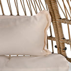 Fauteuil de jardin en rotin en forme d'œuf avec bascule