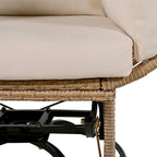 Fauteuil de jardin en rotin en forme d'œuf avec bascule