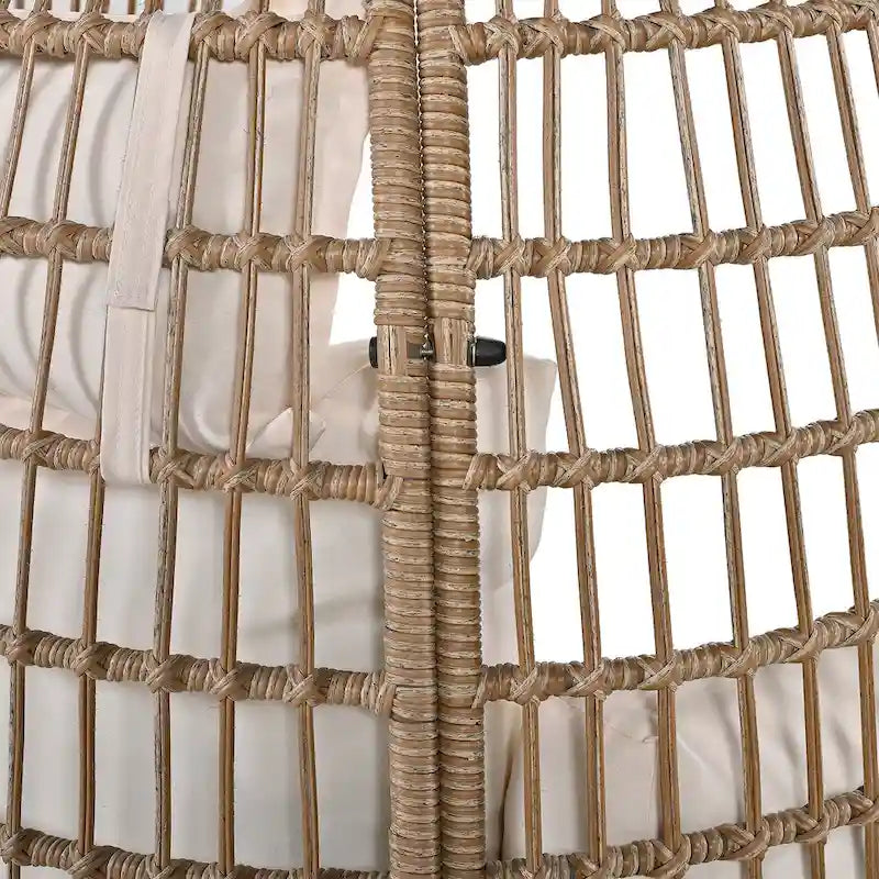 Fauteuil de jardin en rotin en forme d'œuf avec bascule