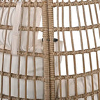 Fauteuil de jardin en rotin en forme d'œuf avec bascule