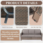 Fauteuils pivotants avec repose-pieds et table basse - Marron