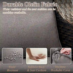 Fauteuils pivotants avec repose-pieds et table basse - Marron