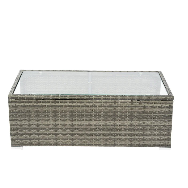 Ensemble de canapés d'angle en rotin 8 pièces pour patio