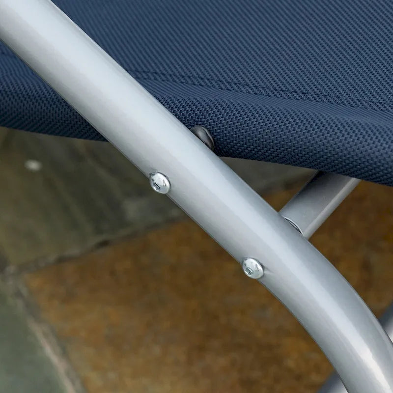 Fauteuil à bascule zéro gravité avec coussin amovible et tissu résistant aux intempéries