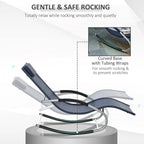 Fauteuil à bascule zéro gravité avec coussin amovible et tissu résistant aux intempéries