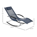 Fauteuil à bascule zéro gravité avec coussin amovible et tissu résistant aux intempéries