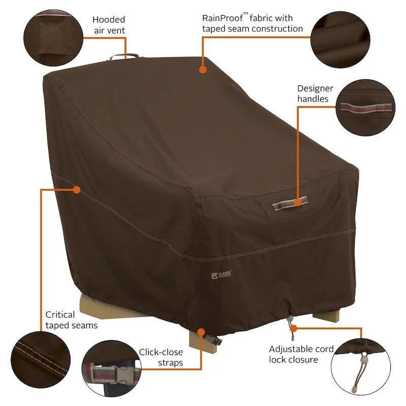 Housse imperméable pour chaise Adirondack de patio Classic Accessories Madrona 31,5 pouces