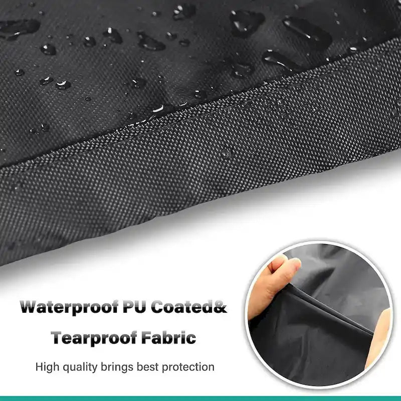 Housse imperméable améliorée pour ensemble de mobilier de patio, canapé d'angle extérieur, table et chaises de patio - 126 x 63 x 28