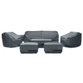 Kooper 8 Piece Polyester Outdoor Patio Club Seating Deluxe Furniture Covers - Grey - 100 W x 30 H x 33 D