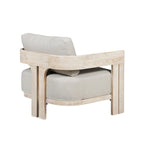 Chaise d'extérieur Paradiso en teck massif, aspect naturel - Tissu gris