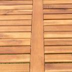 Ensemble de salle à manger d'extérieur 5 pièces en résine tressée avec plateau en bois d'acacia