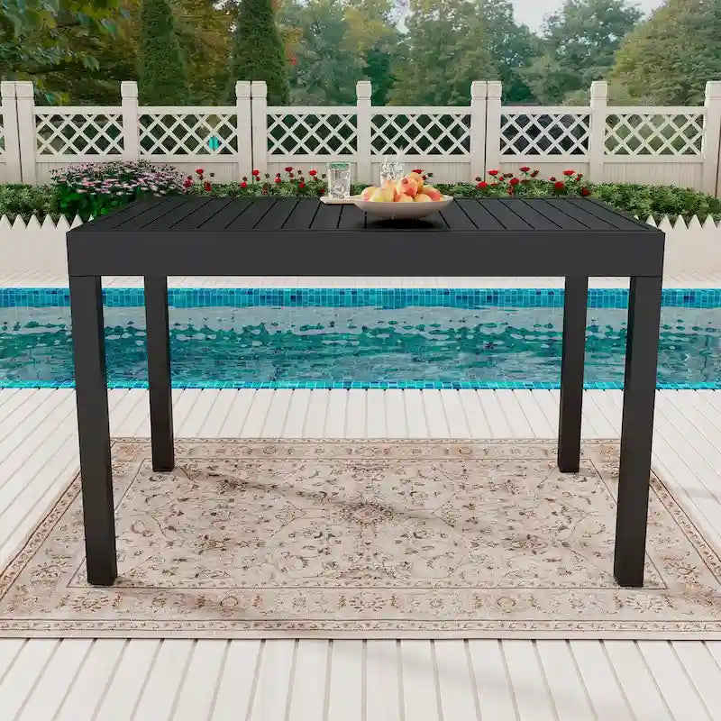 Table de salle à manger extensible en aluminium pour patio 53-106