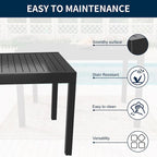 Table de salle à manger extensible en aluminium pour patio 53-106