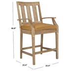 SAFAVIEH Couture San 25-inch Salvador Patio Counter Stools [SET of 2] - 25Wx25Dx47H