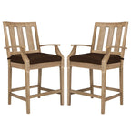 Tabourets de bar de patio SAFAVIEH Couture San Salvador 25 pouces [ENSEMBLE DE 2] - 25 po L x 25 po P x 47 po H
