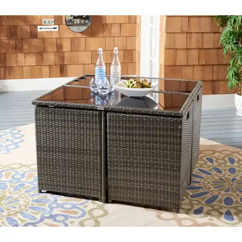 Ensemble de salle à manger d'extérieur SAFAVIEH Kaydence 5 pièces - 44 po L x 44 po P x 29 po H