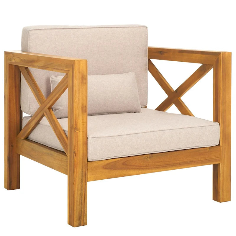 Fauteuil Crewe d'extérieur SAFAVIEH - 30 cm (L) x 30 cm (P) x 31 cm (H)